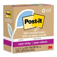 Pack of 5 Post-it 100 Rec Super Sticky Notes 654R-5SST 76mm x 76mm Oasis